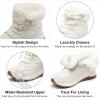 imageDREAM PAIRS Womens Winter Snow Boots Faux Fur Waterproof Ankle Booties Zaylee Ladies Comfortable Short Boots OutdoorOffwhite