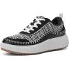 imageDREAM PAIRS Women Chunky City Tweed Comfortable Casual Platform Fashion SneakerBlackWhite