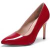 imageDREAM PAIRS Womens Closed Toe High Heels Dress Pointed Toe Wedding Pump ShoesRed