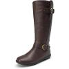 imageDREAM PAIRS Womens Faux FurLined Knee High Winter Boots Fall Tall BootsSummitwidecalfbrown