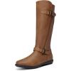 imageDREAM PAIRS Womens Faux FurLined Knee High Winter Boots Fall Tall BootsTracewidecalfcamel