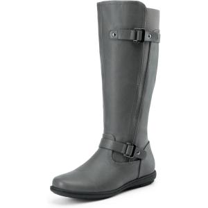 imageDREAM PAIRS Womens Faux FurLined Knee High Winter Boots Fall Tall BootsTracewidecalfgrey