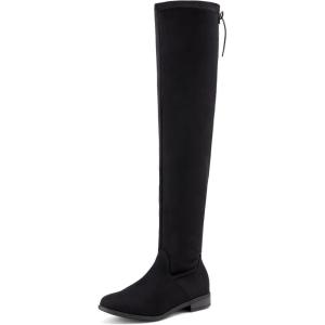 imageDREAM PAIRS Womens Over The Knee High Low Block Heel Riding Boots Uplace LeiBlack