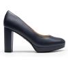 imageDREAM PAIRS Womens Pumps Closed Round Toe Chunky High Heels Platform Work Comfortable Dress Shoes for WomenNavypu