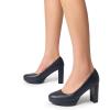 imageDREAM PAIRS Womens Pumps Closed Round Toe Chunky High Heels Platform Work Comfortable Dress Shoes for WomenNavypu