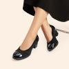 imageDREAM PAIRS Womens Pumps Low Chunky Block Closed Toe Shoes Work Comfortable Heels Round Toe DressBlack