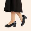 imageDREAM PAIRS Womens Pumps Low Chunky Block Closed Toe Shoes Work Comfortable Heels Round Toe DressBlack