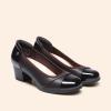 imageDREAM PAIRS Womens Pumps Low Chunky Block Closed Toe Shoes Work Comfortable Heels Round Toe DressBrown