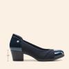 imageDREAM PAIRS Womens Pumps Low Chunky Block Closed Toe Shoes Work Comfortable Heels Round Toe DressNavy