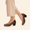 imageDREAM PAIRS Womens Pumps Low Chunky Block Closed Toe Shoes Work Comfortable Heels Round Toe DressTan