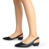imageDREAM PAIRS Womens Slingback Kitten Low Block Heels Closed Pointed Toe Ankle Strap Elegant Dressy Pumps Wedding Party Dress Shoes for WomenBlack