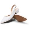 imageDREAM PAIRS Womens Slingback Kitten Low Block Heels Closed Pointed Toe Ankle Strap Elegant Dressy Pumps Wedding Party Dress Shoes for WomenWhite