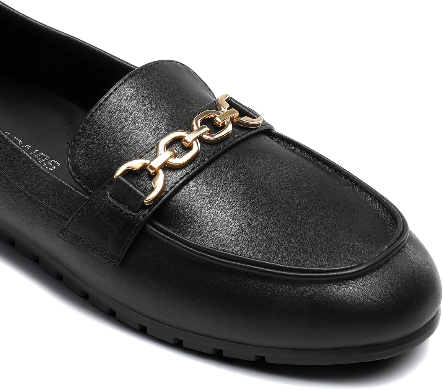 imageDREAM PAIRS Loafers for Women Casual Comfortable Slip On Flat Shoes Lightweight Leisure Work Shoes Comfort Walking ShoesBlackpu