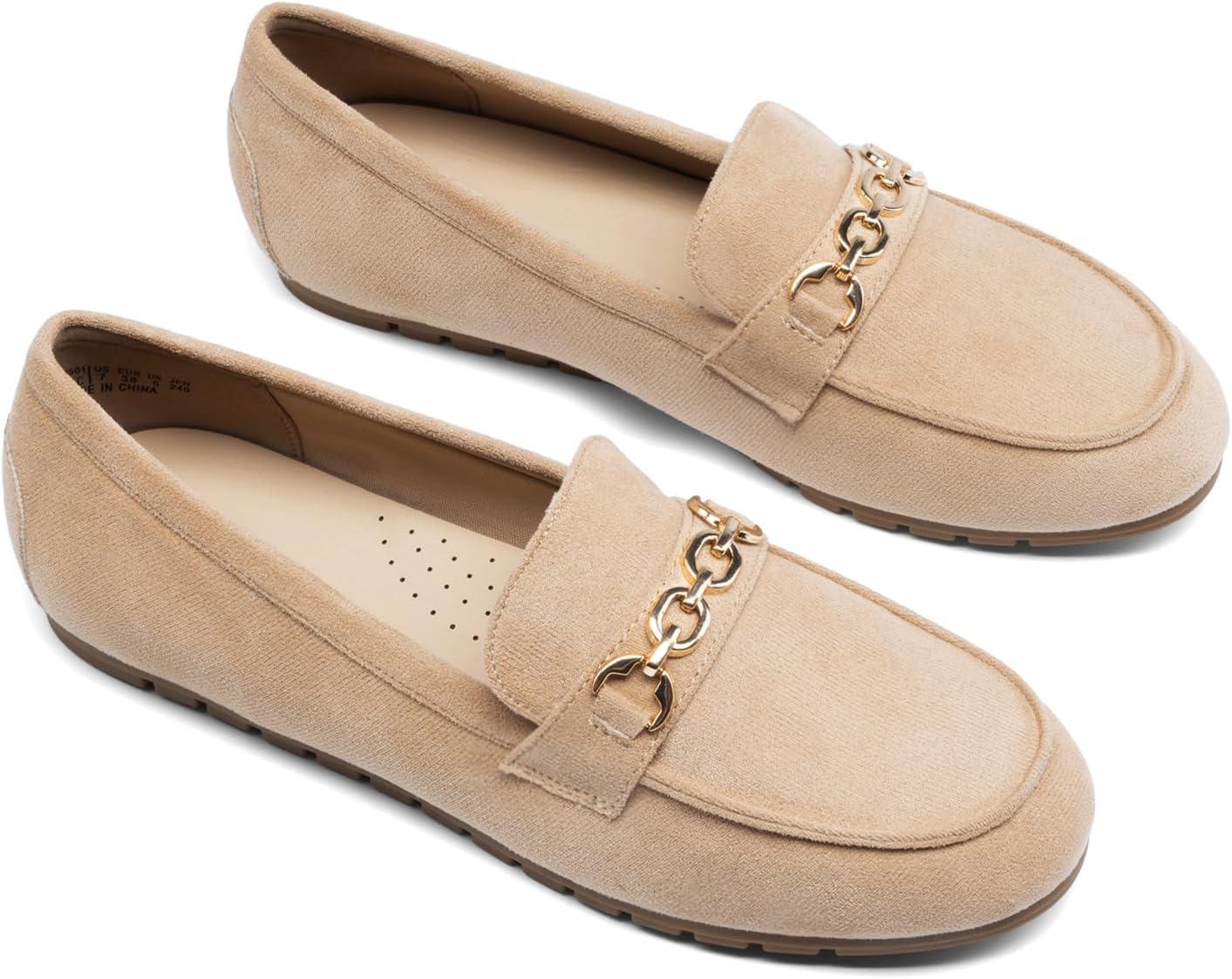 imageDREAM PAIRS Loafers for Women Casual Comfortable Slip On Flat Shoes Lightweight Leisure Work Shoes Comfort Walking ShoesCamel