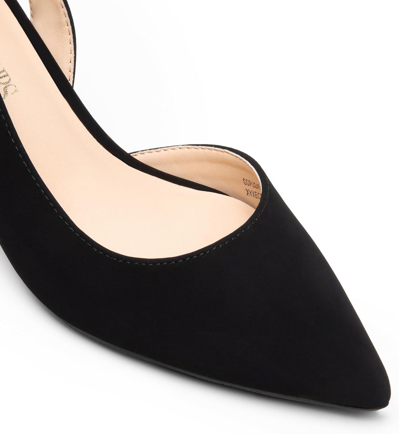 imageDREAM PAIRS Womens Kitten Heel Slingback Pointed Closed Toe Low Stiletto Heels Dress Bridal Elegant Wedding Pumps ShoesBlacknubuck