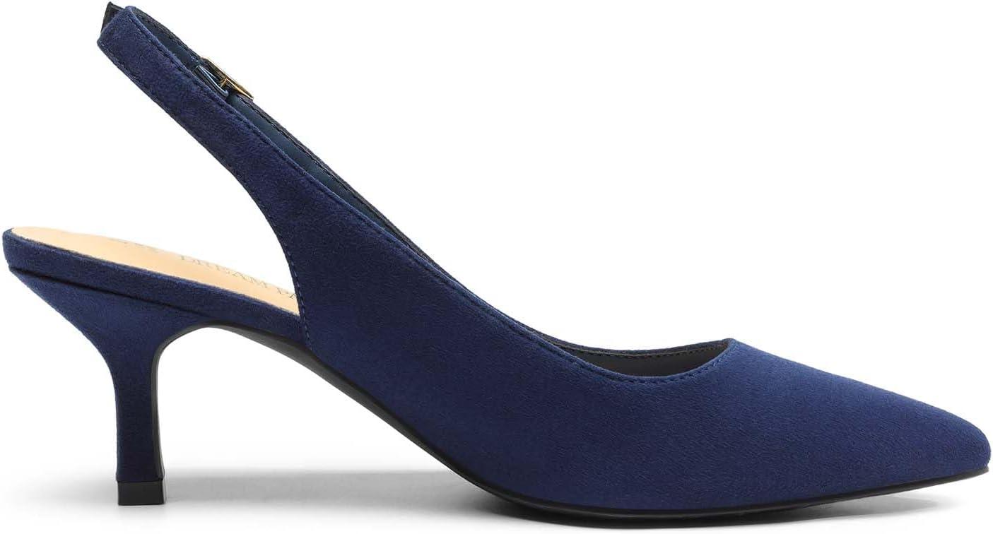 imageDREAM PAIRS Womens Kitten Heel Slingback Pointed Closed Toe Low Stiletto Heels Dress Bridal Elegant Wedding Pumps ShoesNavysuede1