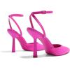 imageDREAM PAIRS High Heels for Women Closed Pointed Toe Dress Shoes for Women Ankle Strap Stiletto Heel Party Wedding Sexy Pump ShoesHot Pink