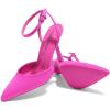imageDREAM PAIRS High Heels for Women Closed Pointed Toe Dress Shoes for Women Ankle Strap Stiletto Heel Party Wedding Sexy Pump ShoesHot Pink