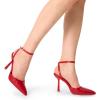 imageDREAM PAIRS High Heels for Women Closed Pointed Toe Dress Shoes for Women Ankle Strap Stiletto Heel Party Wedding Sexy Pump ShoesRedpu