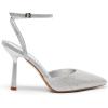 imageDREAM PAIRS High Heels for Women Closed Pointed Toe Dress Shoes for Women Ankle Strap Stiletto Heel Party Wedding Sexy Pump ShoesSilverglitter