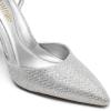 imageDREAM PAIRS High Heels for Women Closed Pointed Toe Dress Shoes for Women Ankle Strap Stiletto Heel Party Wedding Sexy Pump ShoesSilverglitter