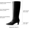 imageDREAM PAIRS Women Knee High Boots 2 Inch Kitten Heel Fashion Square Toe Wide Calf Long BootsBlack