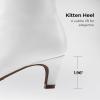 imageDREAM PAIRS Women Knee High Boots 2 Inch Kitten Heel Fashion Square Toe Wide Calf Long BootsWhite