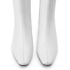 imageDREAM PAIRS Women Knee High Boots 2 Inch Kitten Heel Fashion Square Toe Wide Calf Long BootsWhite