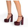 imageDREAM PAIRS Womens High Chunky Platform Closed Toe Block Heels Square Toe Ankle Strap Dress Wedding Party Pumps Shoes AureliaBurgundy