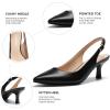 imageDREAM PAIRS Womens Kitten Heel Slingback Pointed Closed Toe Low Stiletto Heels Dress Bridal Elegant Wedding Pumps ShoesBlack