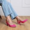 imageDREAM PAIRS Womens Kitten Heel Slingback Pointed Closed Toe Low Stiletto Heels Dress Bridal Elegant Wedding Pumps ShoesHot Pink