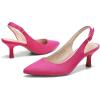 imageDREAM PAIRS Womens Kitten Heel Slingback Pointed Closed Toe Low Stiletto Heels Dress Bridal Elegant Wedding Pumps ShoesHot Pink