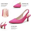imageDREAM PAIRS Womens Kitten Heel Slingback Pointed Closed Toe Low Stiletto Heels Dress Bridal Elegant Wedding Pumps ShoesHot Pink