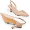 imageDREAM PAIRS Womens Kitten Heel Slingback Pointed Closed Toe Low Stiletto Heels Dress Bridal Elegant Wedding Pumps ShoesNude
