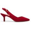 imageDREAM PAIRS Womens Kitten Heel Slingback Pointed Closed Toe Low Stiletto Heels Dress Bridal Elegant Wedding Pumps ShoesRedsuede