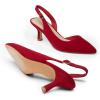 imageDREAM PAIRS Womens Kitten Heel Slingback Pointed Closed Toe Low Stiletto Heels Dress Bridal Elegant Wedding Pumps ShoesRedsuede