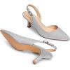 imageDREAM PAIRS Womens Kitten Heel Slingback Pointed Closed Toe Low Stiletto Heels Dress Bridal Elegant Wedding Pumps ShoesSilverglitter