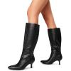 imageDREAM PAIRS Womens Knee High Kitten Heel Boots Sexy Pointed Toe Fashion Long Tall BootsBlackcroco