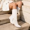 imageDREAM PAIRS Womens Knee High Kitten Heel Boots Sexy Pointed Toe Fashion Long Tall BootsWhite