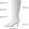 imageDREAM PAIRS Womens Knee High Kitten Heel Boots Sexy Pointed Toe Fashion Long Tall BootsWhite