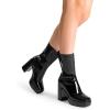 imageDREAM PAIRS Womens Mid Calf Gogo Boots Platform High Chunky Block Heel Square Toe Ankle BootsBlackpat