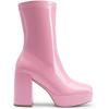 imageDREAM PAIRS Womens Mid Calf Gogo Boots Platform High Chunky Block Heel Square Toe Ankle BootsPink