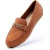 imageDREAM PAIRS Loafers for Women Casual Comfortable Slip On Flat Shoes Lightweight Leisure Work Shoes Comfort Walking ShoesBrownsuede
