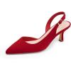 imageDREAM PAIRS Womens Kitten Heel Slingback Pointed Closed Toe Low Stiletto Heels Dress Bridal Elegant Wedding Pumps ShoesRedsuede