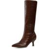 imageDREAM PAIRS Womens Knee High Kitten Heel Boots Sexy Pointed Toe Fashion Long Tall BootsBrowncroco