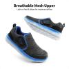 imageDREAM PAIRS Boys Girls Shoes Kids Slip on Tennis EZOns MightyMovers Running Athletic Barefoot Zero Drop Sports SneakersGreyRoyal