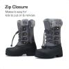 imageDREAM PAIRS Boys ampamp Girls Waterproof Winter Snow Boots for Little KidBig KidGrey