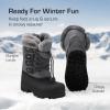 imageDREAM PAIRS Boys ampamp Girls Waterproof Winter Snow Boots for Little KidBig KidGrey