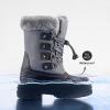 imageDREAM PAIRS Boys ampamp Girls Waterproof Winter Snow Boots for Little KidBig KidGrey