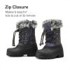 imageDREAM PAIRS Boys ampamp Girls Waterproof Winter Snow Boots for Little KidBig KidNavy
